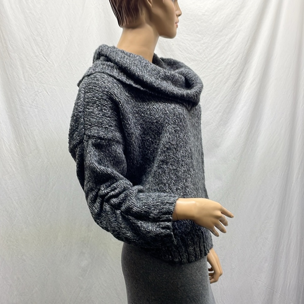 Nine West Jeans Womens Gray Mix Cowl Neck Sweater - Picture 5 of 8